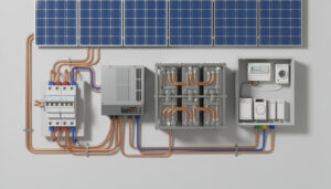 découvrez le schéma de câblage complet d'un onduleur hybride avec batterie, pour une installation efficace et sécurisée de votre système d'énergie renouvelable.